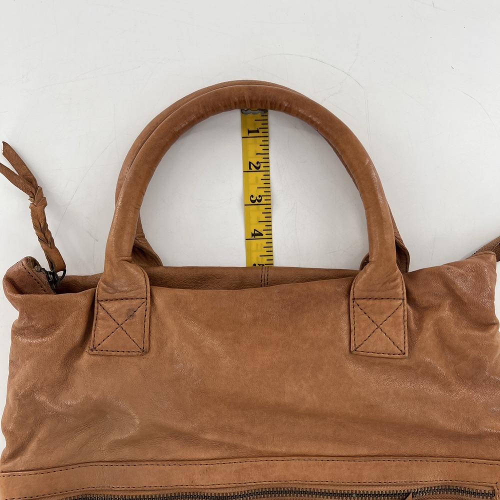 Vintage Danier Tote Large Satchel Bag Compartments‎ Teracotta Honey Brown Purse - Picture 16 of 16